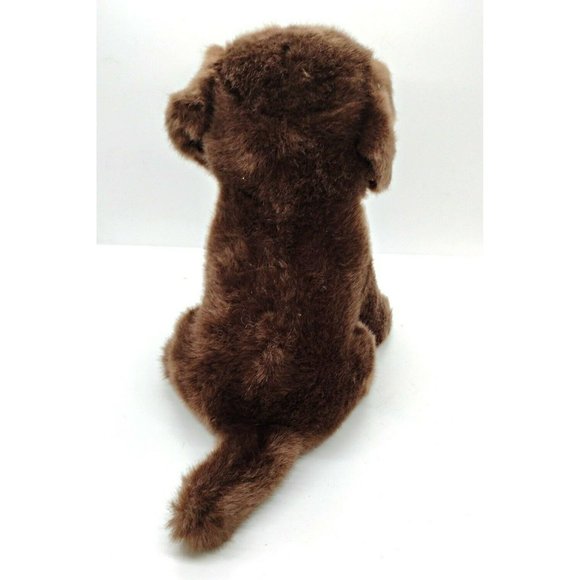 MIYONI TOTS CHOCOLATE LAB PLUSH PUPPY DOG AURORA 8" WITH NECK TAG BROWN TOY - Picture 5 of 5